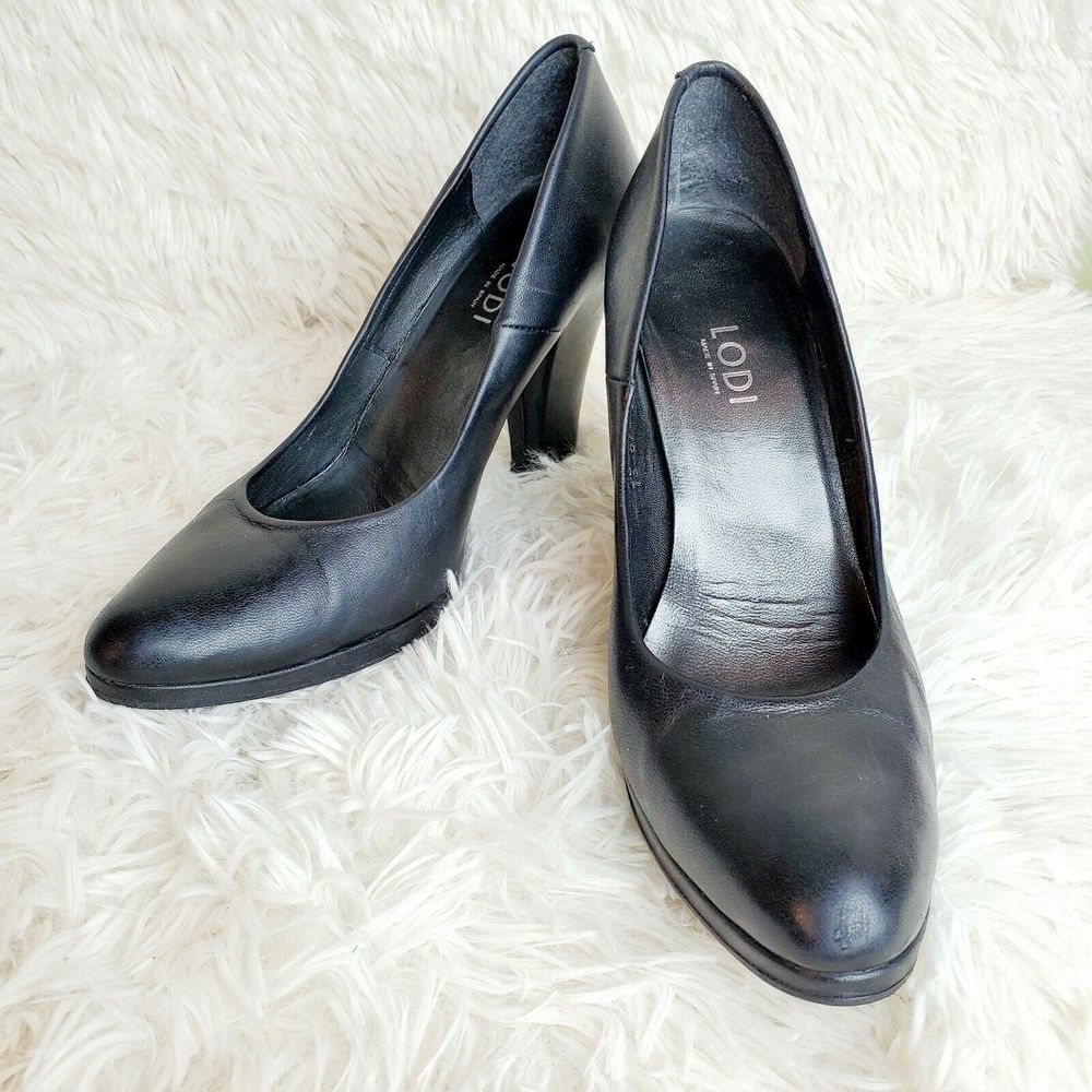 Lodi Court Leather Pumps Made In Spain 5.5B EUC